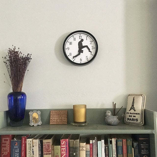 Ministry Of Silly Walks Clock with Glass Front Cover-xinru
