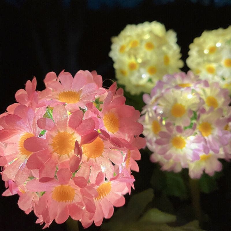 Outdoor Solar LED Light Flower Chrysanthemum Garden Stake-xinru