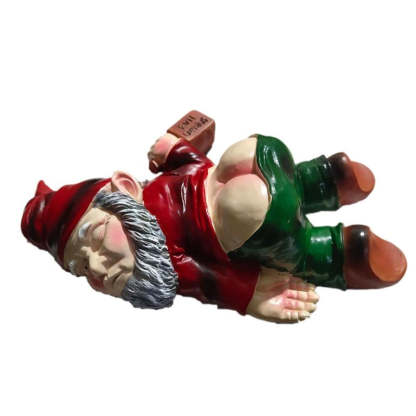 Creative Funny Drunk Dwarf Outdoor Garden Statue Decoration-xinru