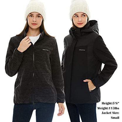 Women's 3-in-1 Heated Jacket with Battery Pack 5V Waterproof-xinru shop