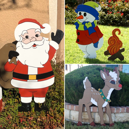 Surprise and Interesting Christmas Decoration-Christmas Yard Decoration Wood Art-xinru shop
