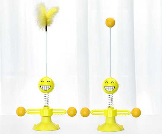 Spinning Feather Cat Stick Toy-xinru