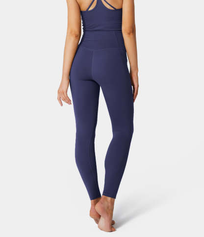 Cloudful® Crossover Pocket Plain 7/8 Leggings-xinru shop