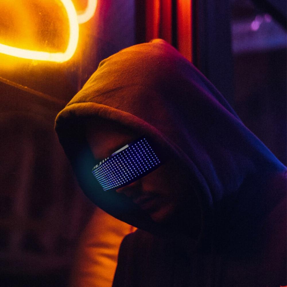 Neon LED Light Up Glasses Cyberpunk Goggles Celebration Party Events-xinru
