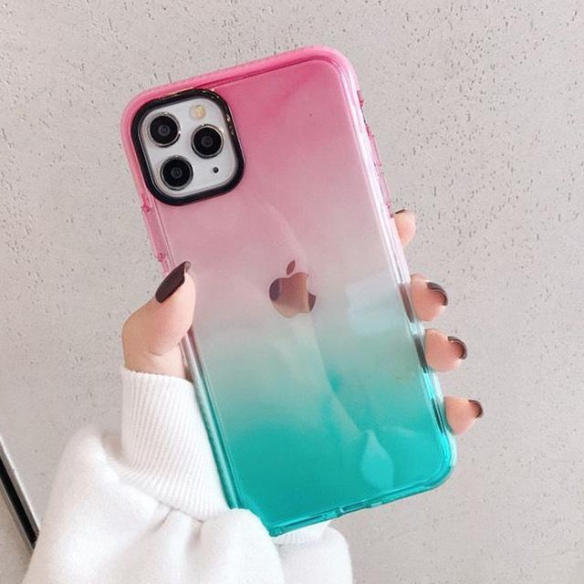 Shockproof Gradient Transparent Case-xinru