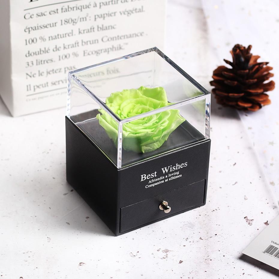 Immortal Preserved Rose Teddy Bear Box Display-xinru