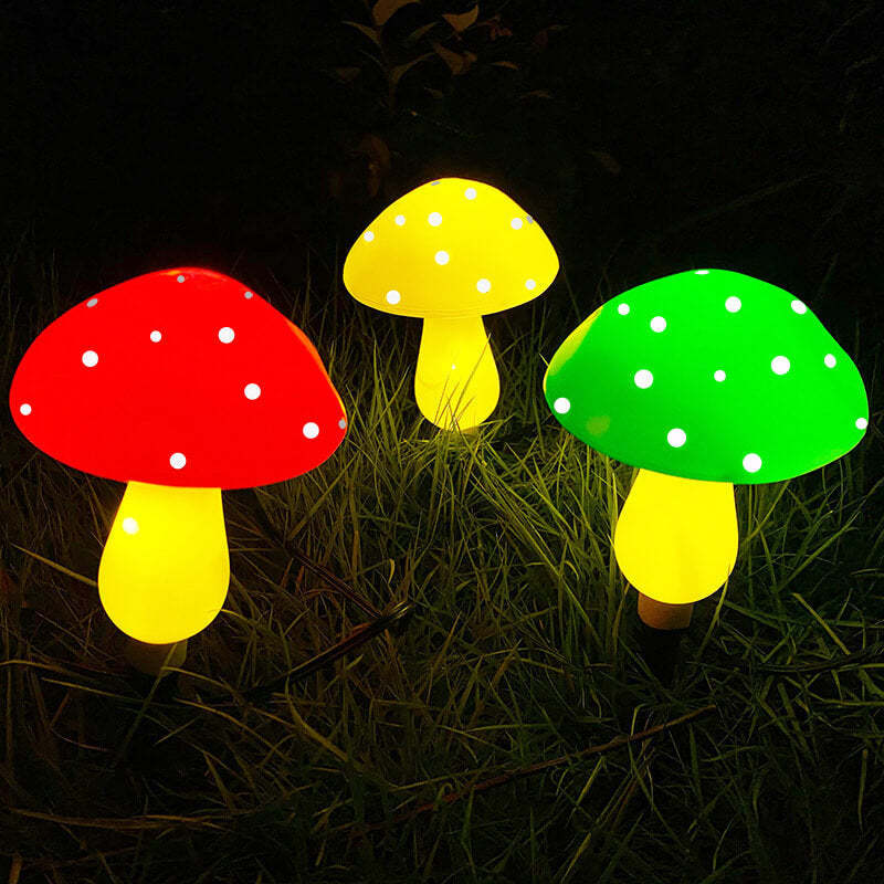 Solar Waterproof Mushroom Shaped String Lights Lawn Decorative-xinru