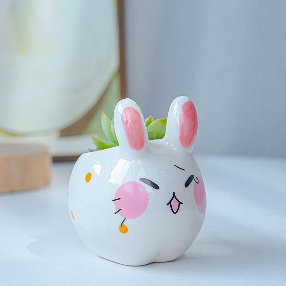 Rabbit Succulent Pots Cute Decorative Planter For Home Office-xinru