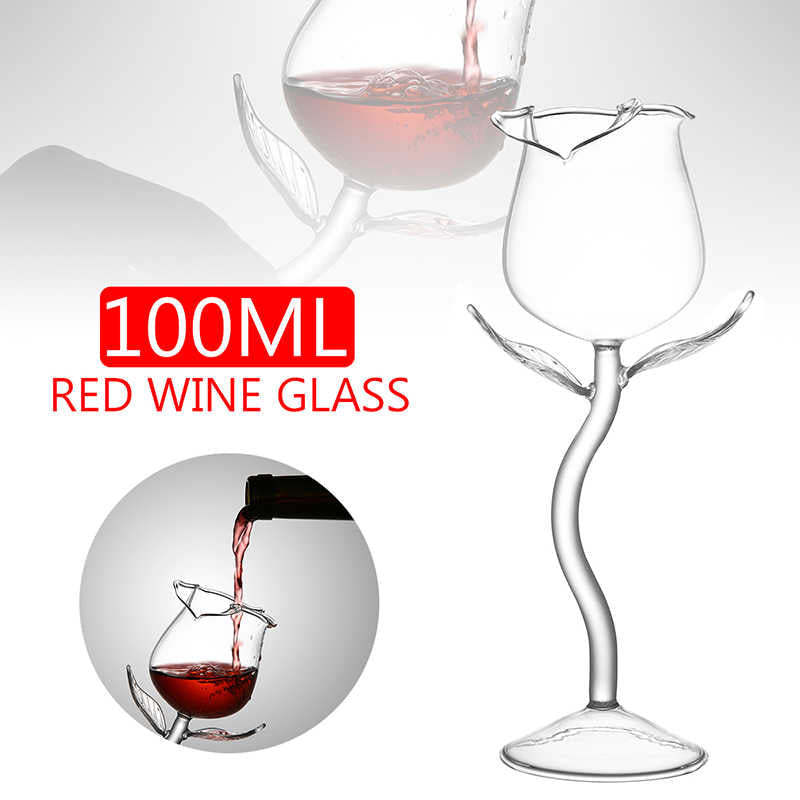 Rose Wine Glass Red Wine Goblet Wine Cocktail Glasses-xinru