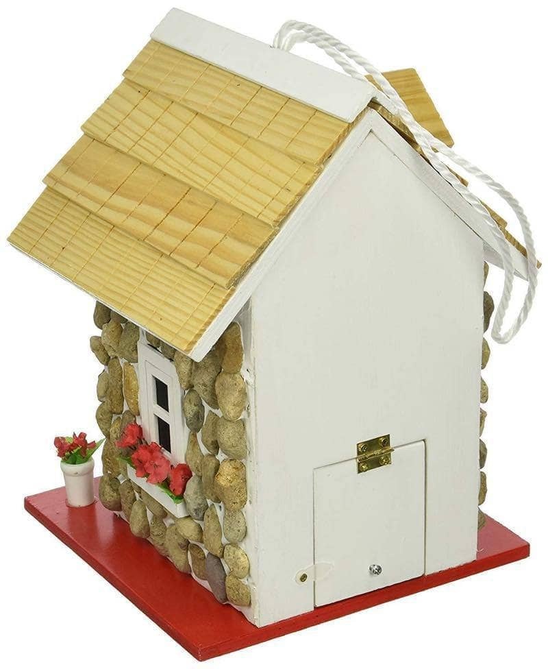 Home Bazaar Fieldstone Guest Cottage Bird Feeder-xinru