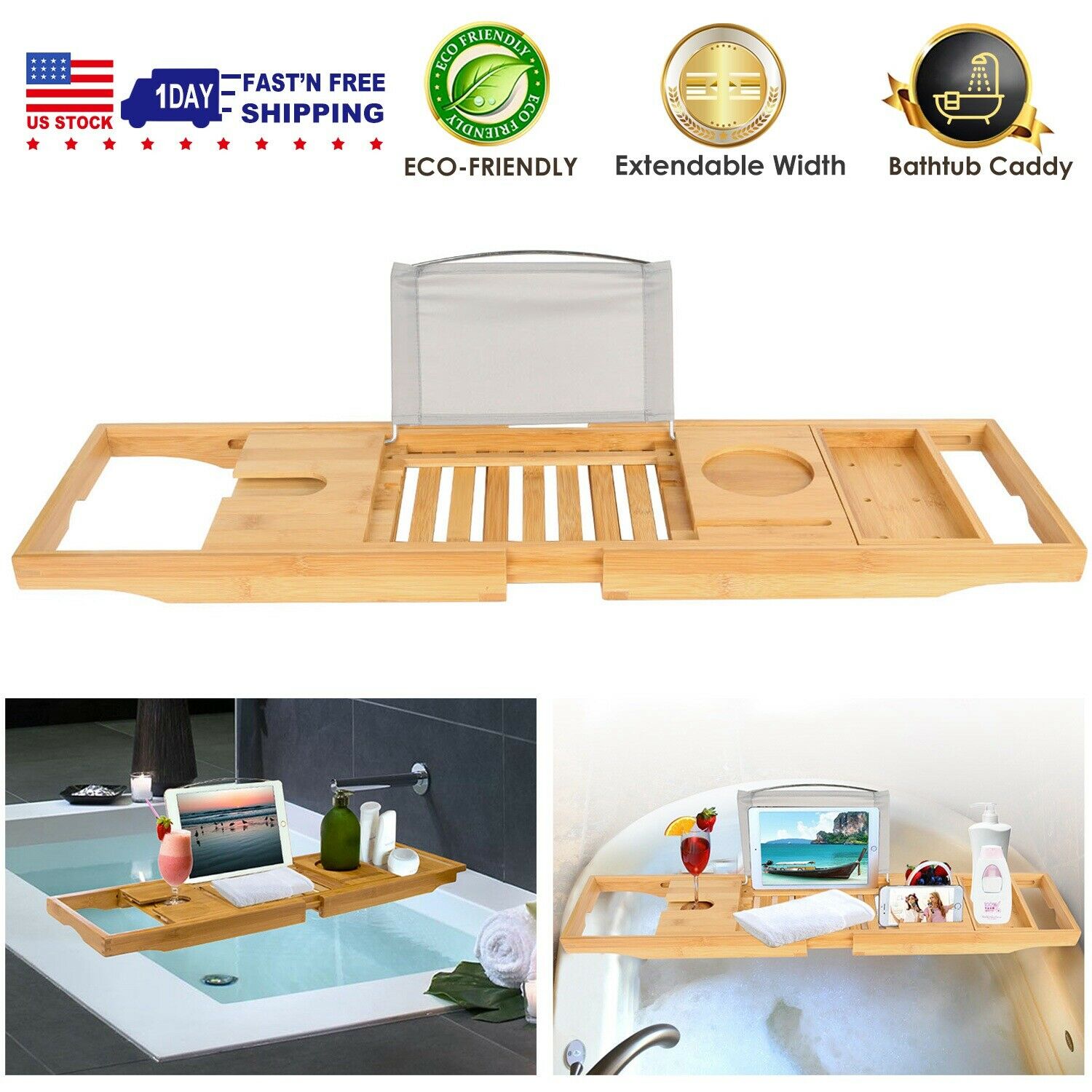 Bathtub Tray Wooden Bath Bamboo Tub-xinru shop