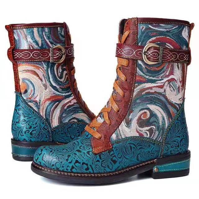 Women's Mid-tube Martin Boots-xinru shop