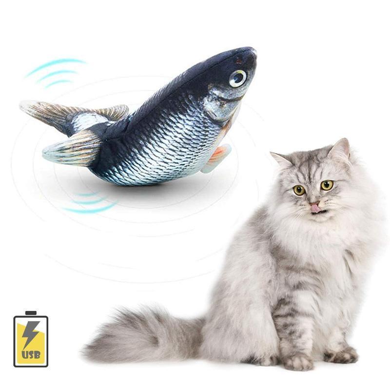 Cat USB Charger Toy Fish Interactive Electric floppy Fish Cat toy-xinru