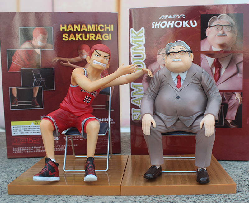 Slam Dunk GK Model Shohoku Coach Anzai And Hanamichi Sakuragi pvc Action Figure-xinru