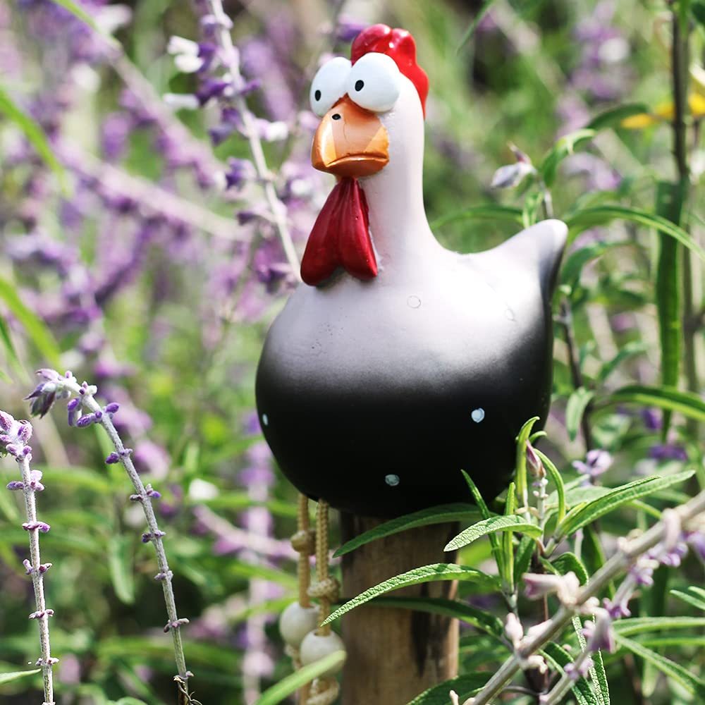 Resin Chicken Figurines Yard Art Decor-xinru