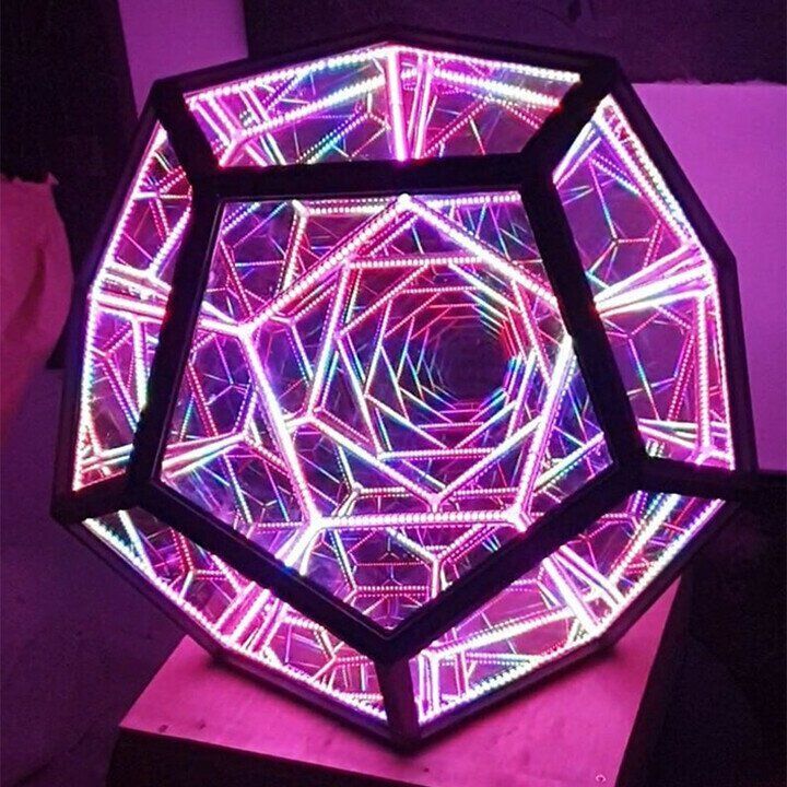 Infinite Dodecahedron Color Art Light-xinru