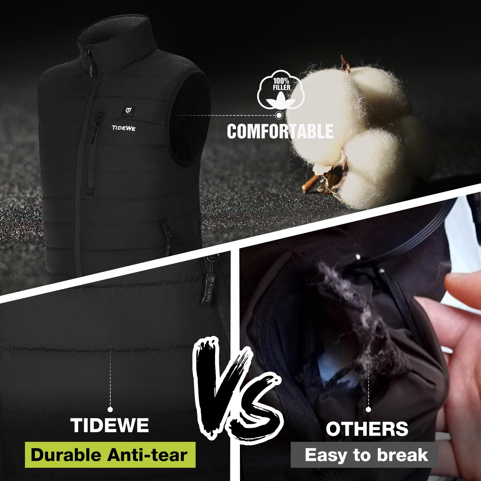 Women閳ユ獨 Lightweight Heated Vest with Battery Pack for Hunting/Hiking-xinru shop