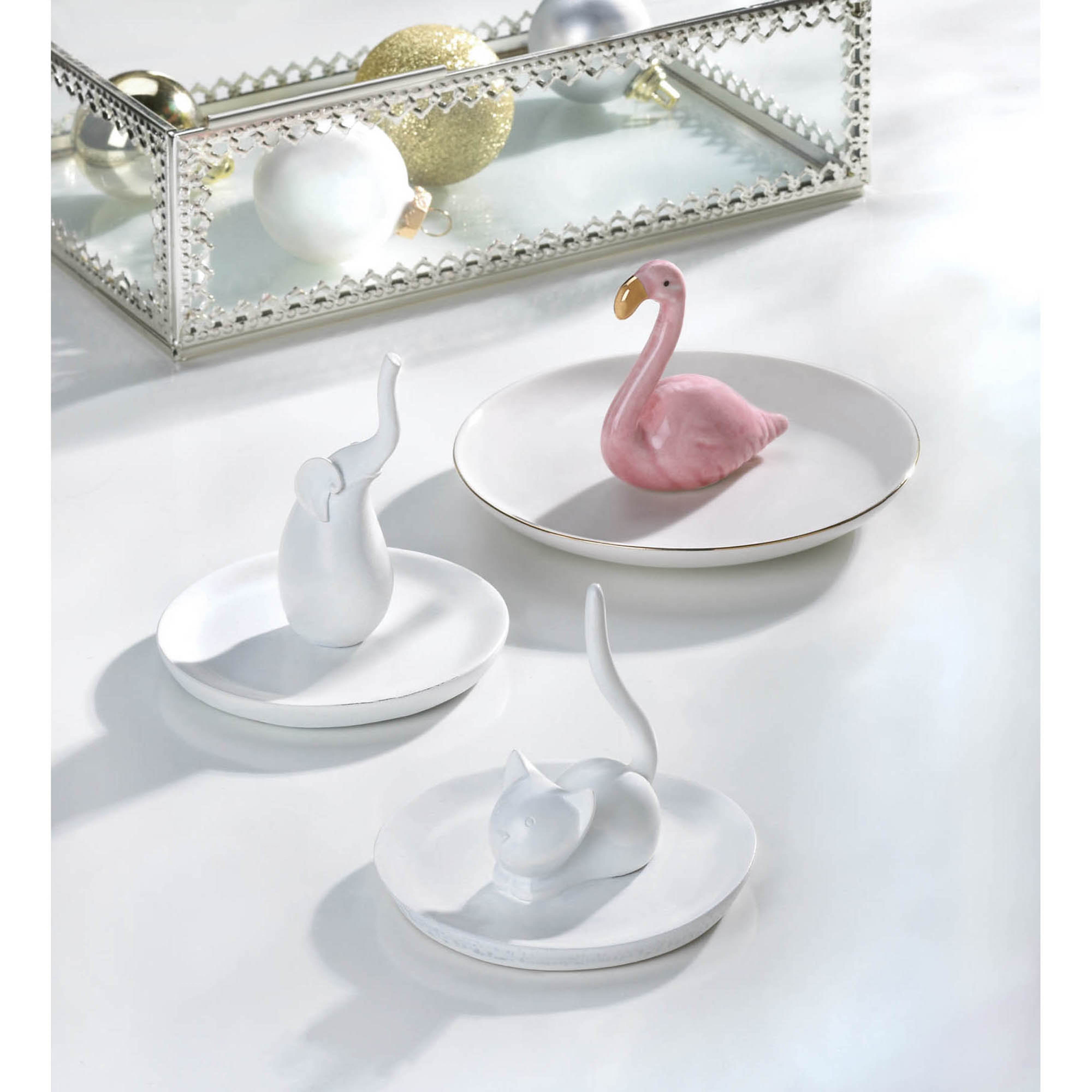 Flamingo Ring Dish for Jewelry Ring Holder Earring Dish Trinket Tray Organizer-xinru