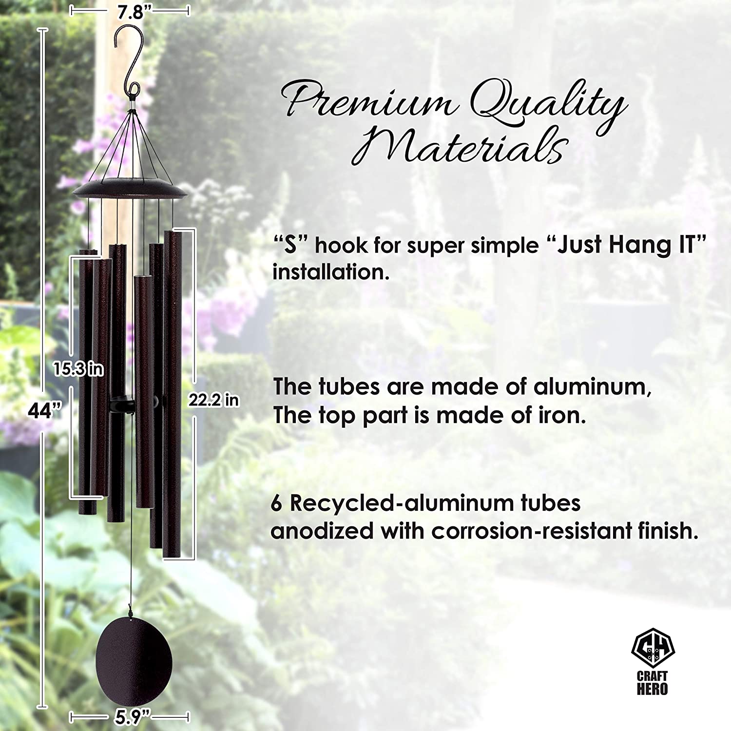 Wind Chimes for Outside Deep Tone-xinru shop