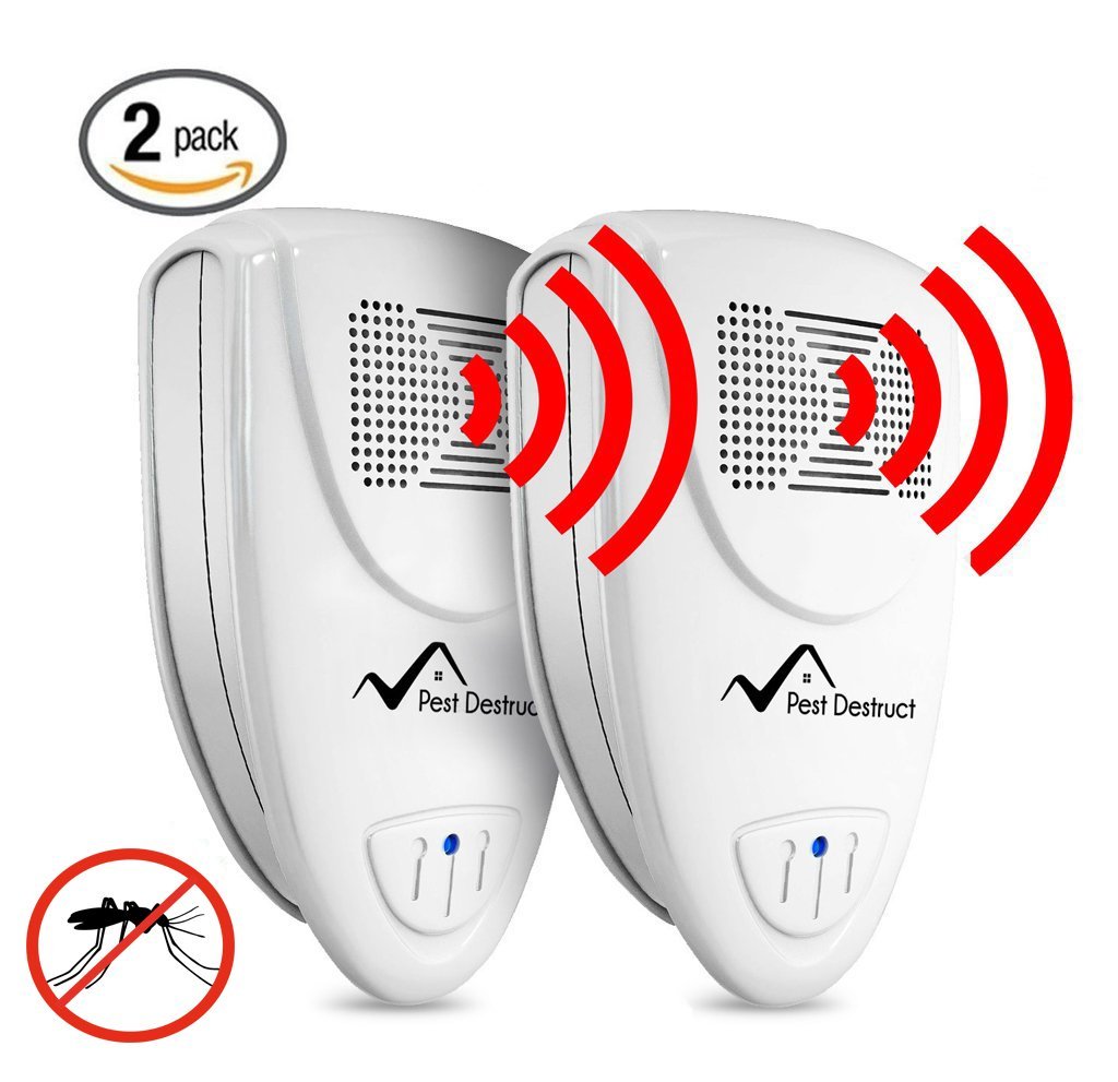 Ultrasonic Mosquito Repeller - PACK OF 2 - 100% SAFE for Children and Pets - Get Rid Of Mosquitoes In 7 Days Or It's FREE-xinru shop