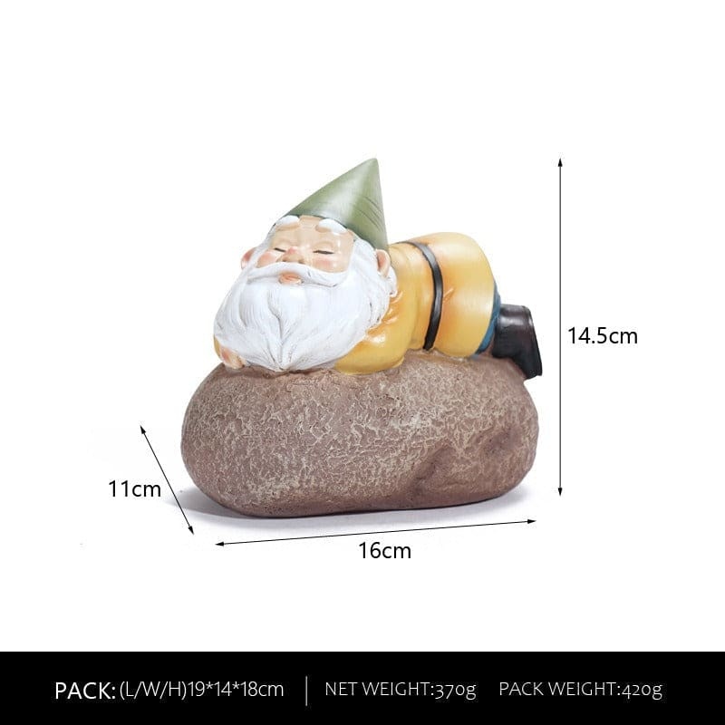 Lazy Gnome Solar Light Garden Decoration-xinru