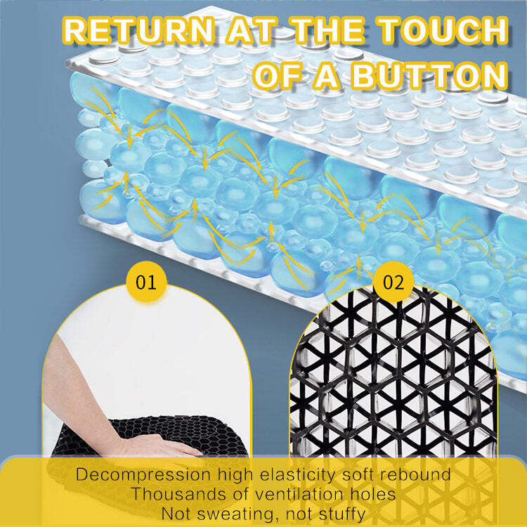 Universal Motorcycle Comfort Gel Seat Cushion Pillow Pad Pressure Relief Cover-xinru