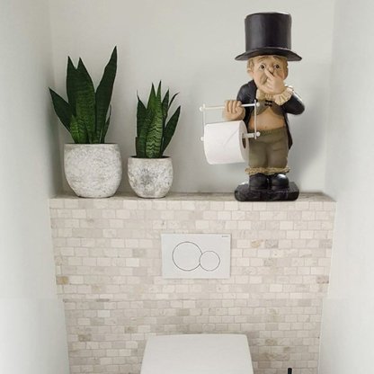 Toilet Butler with Roll Paper Holder Resin Ornament for Bathroom-xinru