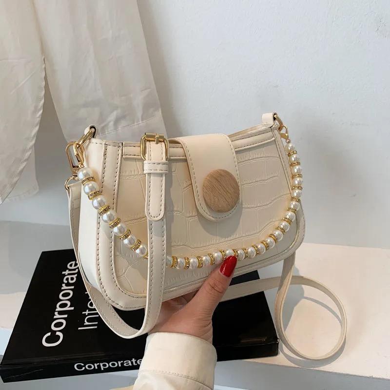 パールチェーンショルダーバッグ-xinru shop