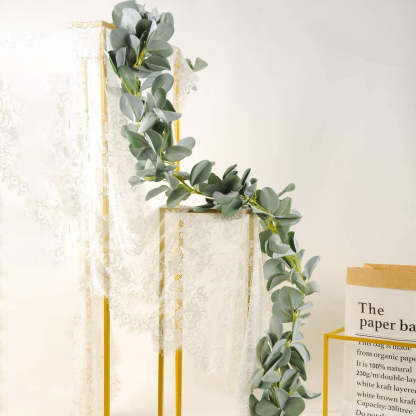 Lamb閳ユ獨 Ear Greenery Garland Faux Eucalyptus Garland Summer Garland-xinru