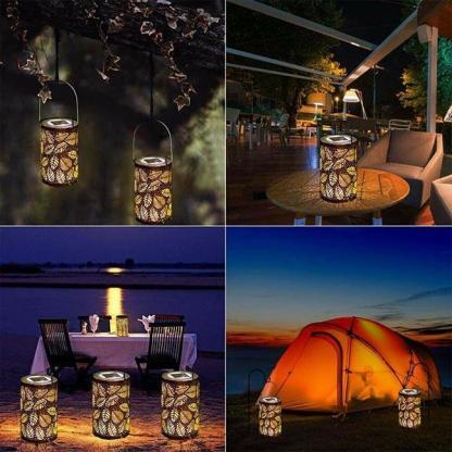 Solar Leaf Pattern Lantern Light-xinru shop