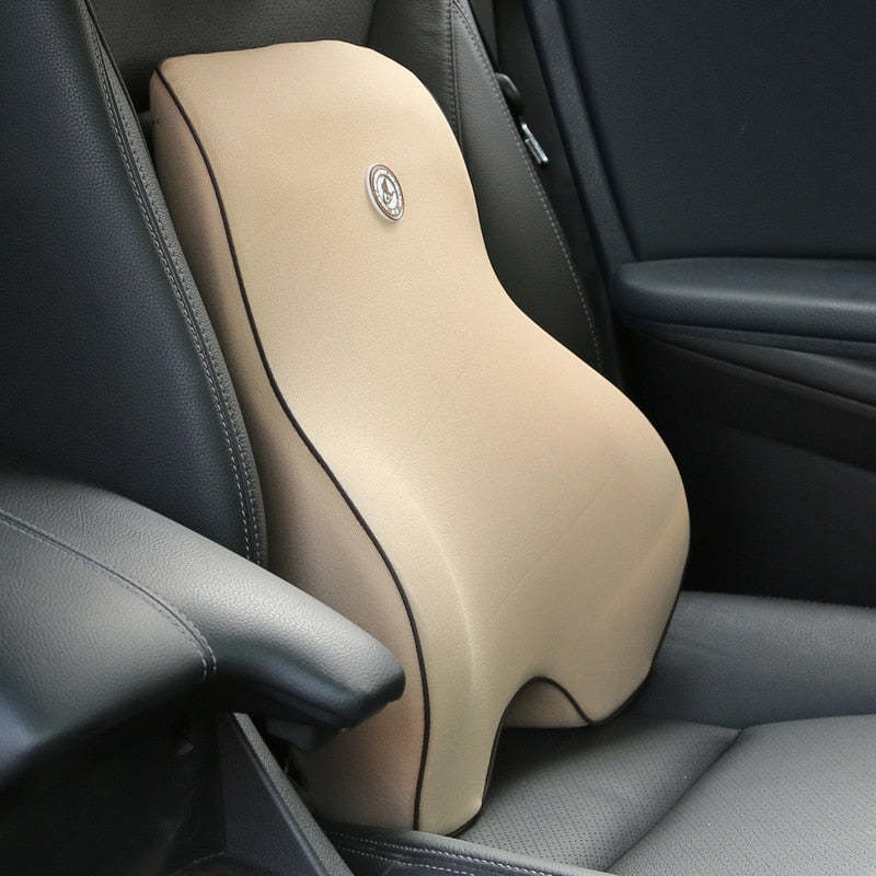 Memory Foam Lumbar Back Support Cushion Headrest Pillow For Driver-xinru shop
