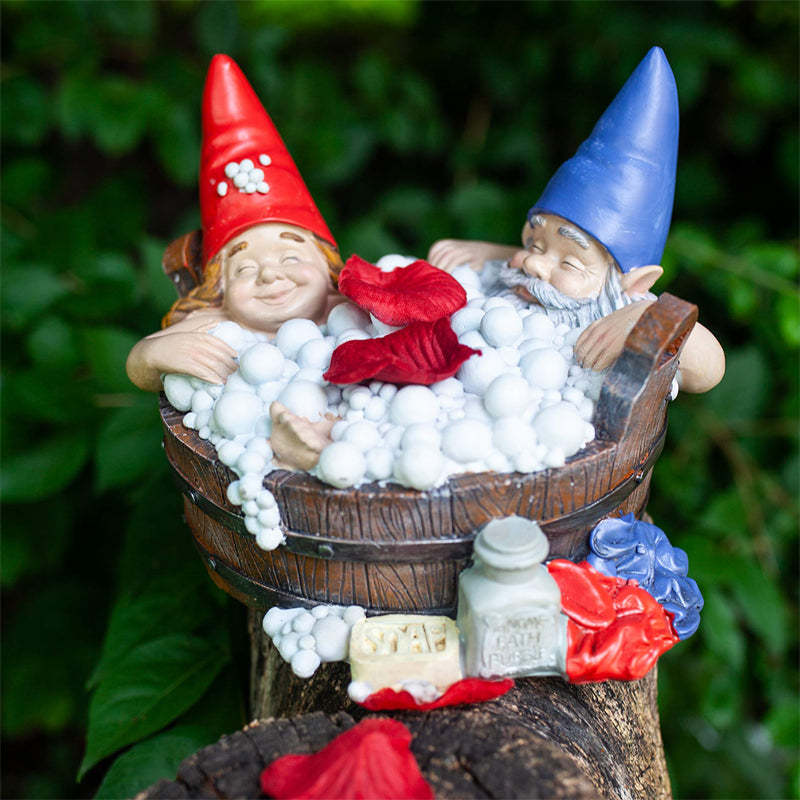 Solar Bathing Garden Gnome Statues-xinru