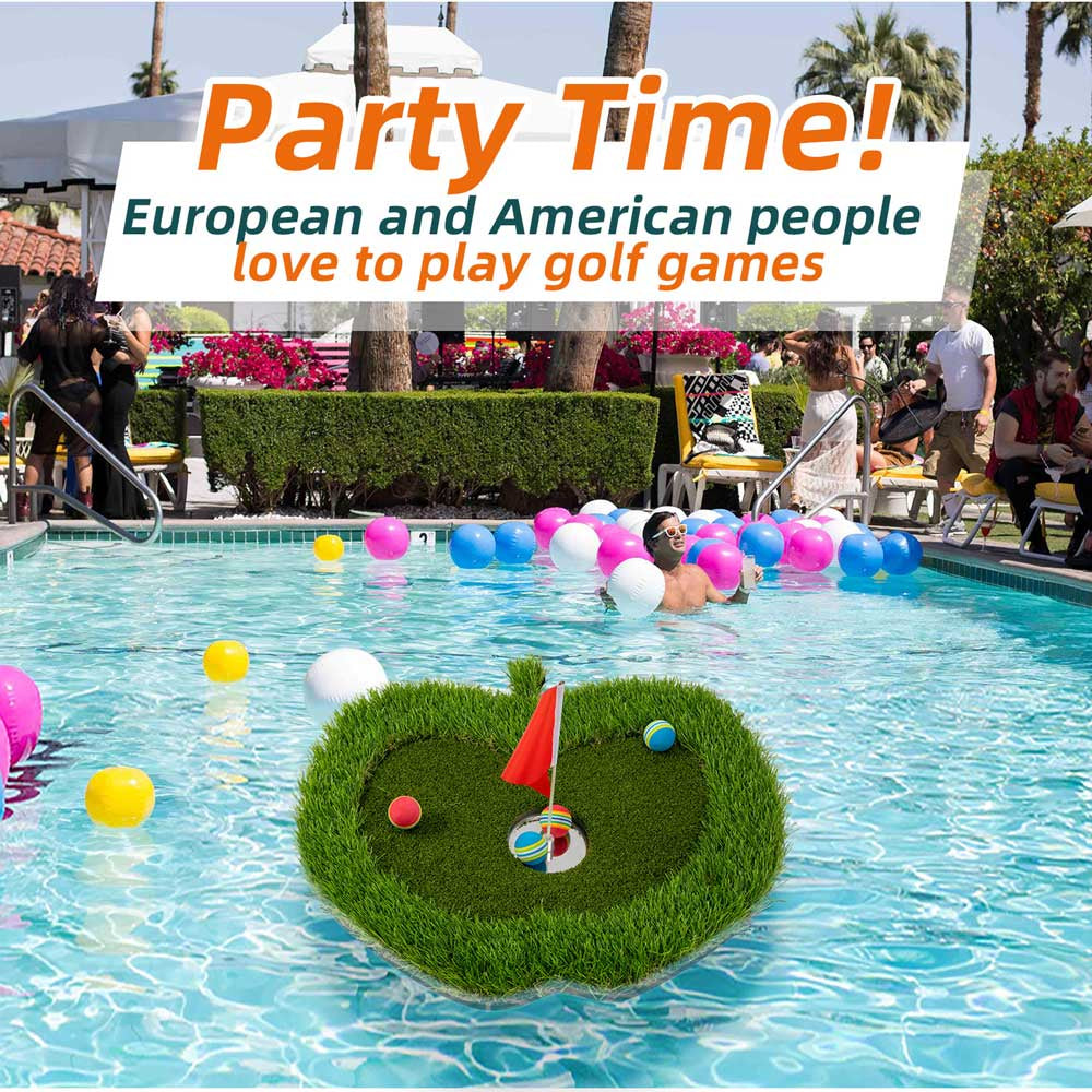 Apple Floating Golf Green Set (5*3.3ft), Perfect Golf Gift for Men Golfers-xinru shop