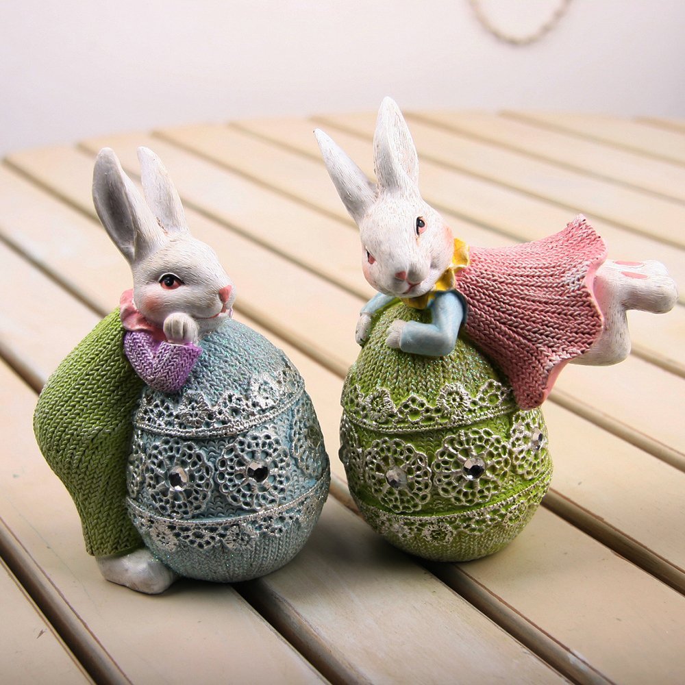 Easter Egg Bunny Desktop Decoration-xinru