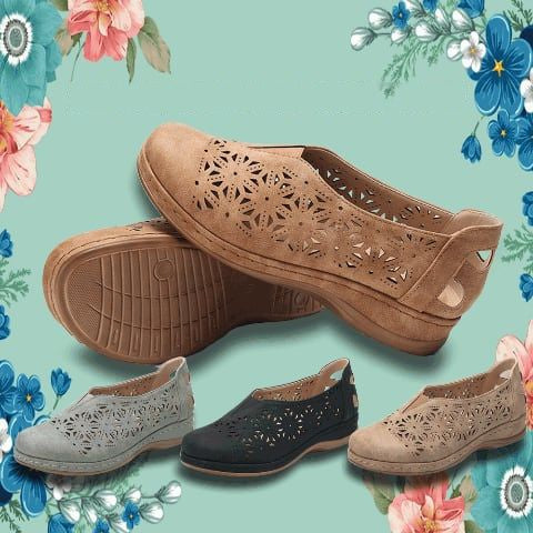 Women Retro Plus Size Hollow Wedges Sandals-xinru