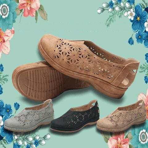 Women Retro Plus Size Hollow Wedges Sandals-xinru