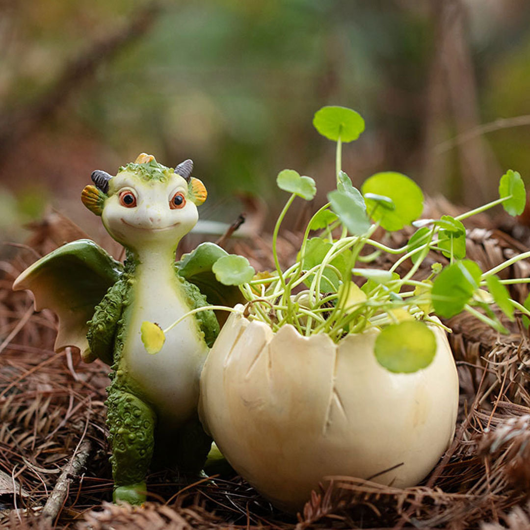 Creative Cute Cartoon Little Dinosaur Flower Pot Resin Simulation Animal Decoration-xinru