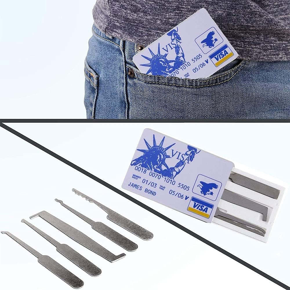 Lock Picking Set Kit Tool With Transparent Practice Training Padlock Lock For Locksmith Beginners And Professional-xinru shop