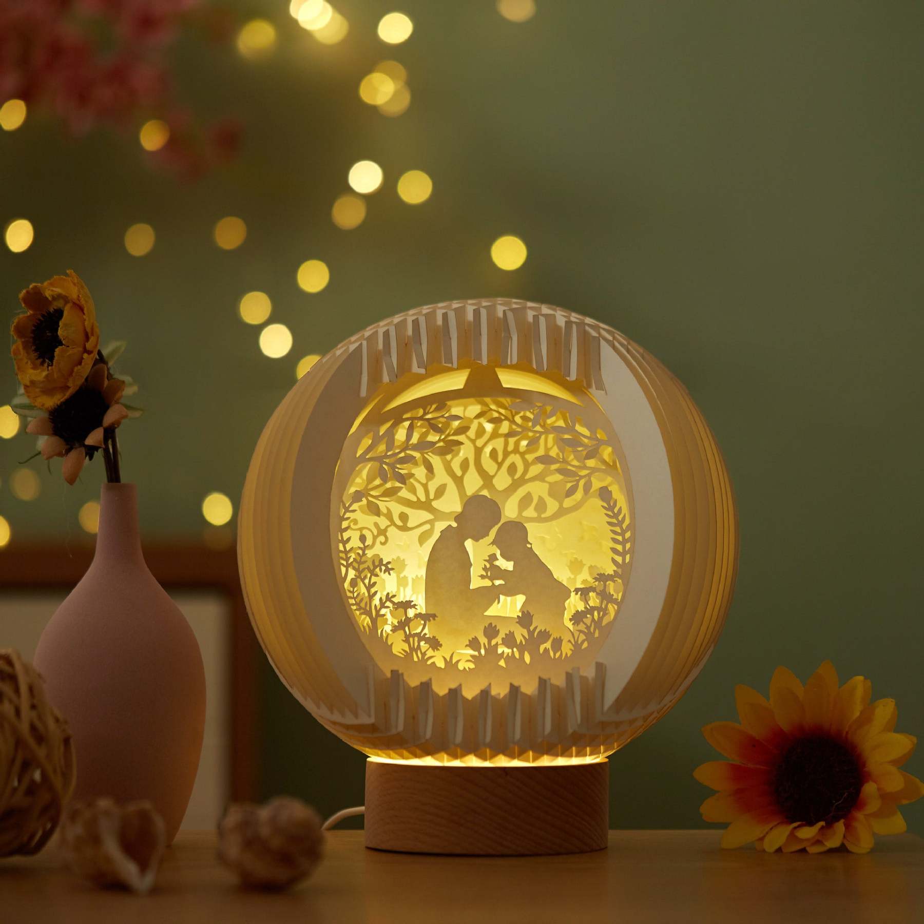 Paper Art Light And Shadow DIY Handmade Creative Paper Carving Lamp-xinru