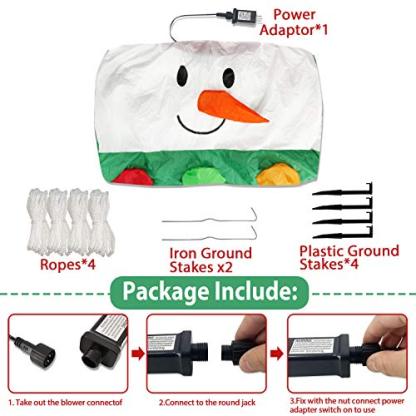 TURNMEON 12 Feet Christmas Inflatables Christmas Tree with Lights Snowman Christmas Outdoor Decoration Blow Up Christmas Yard Decor LED Lights with Tethers Stakes for Outdoor Lawn Garden Party-xinru shop