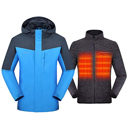 Men's 3-in-1 Heated Jacket with Battery Pack 5V-xinru shop