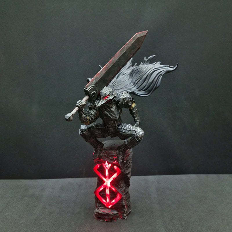 Berserk Guts Anime Figure Night Light Moon Knight Resin Action Model For Boys-xinru