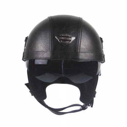 Leather Motor Helmet-xinru shop
