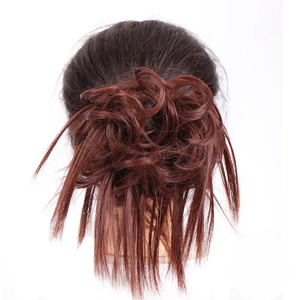 Natural Look Synthetic Messy Hair Bun Scrunchie Extension-xinru