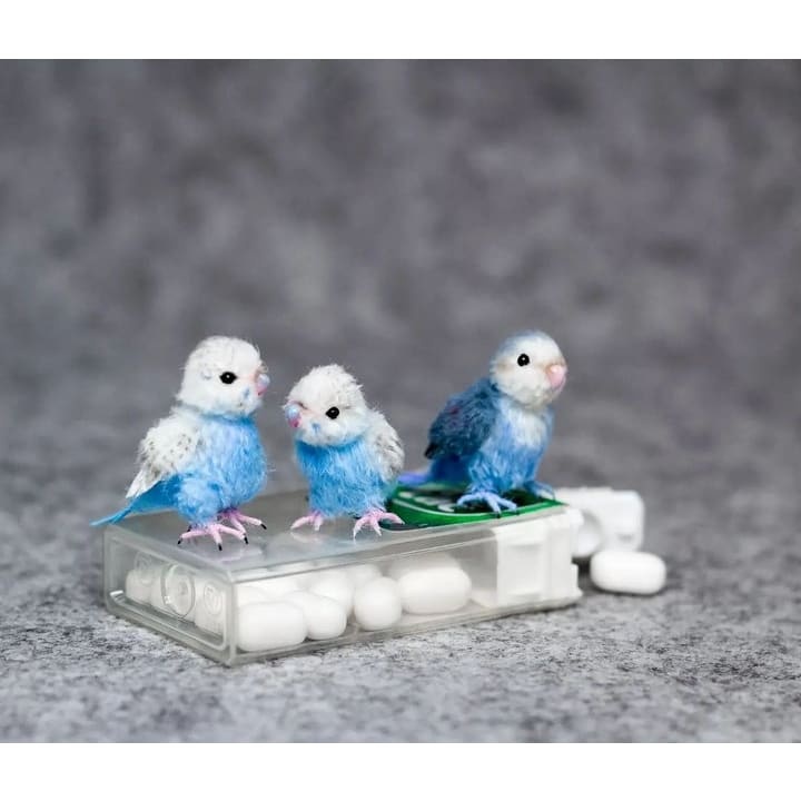 Crocheted Miniature Bird Garden Ornament Desktop Decor-xinru