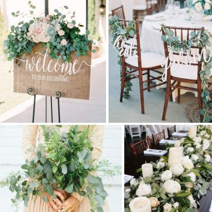 Party Wedding Decoratinon Ivy Leaves Artificial Eucalyptus Garland-xinru