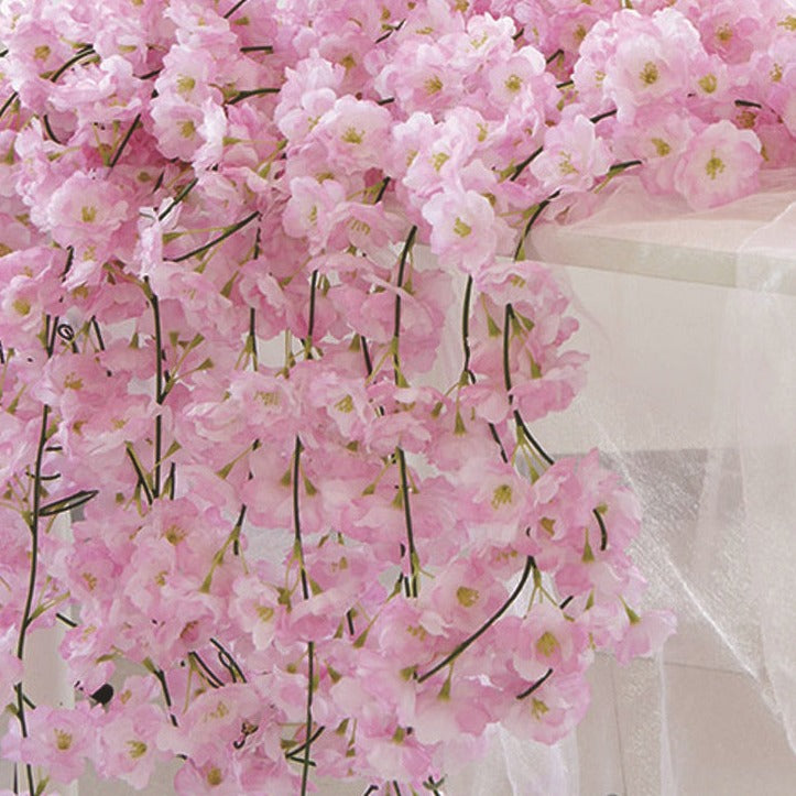 5PCS  Artificial Flower Cherry Blossom Branch Spring Garland For Party Wedding Decoration-xinru