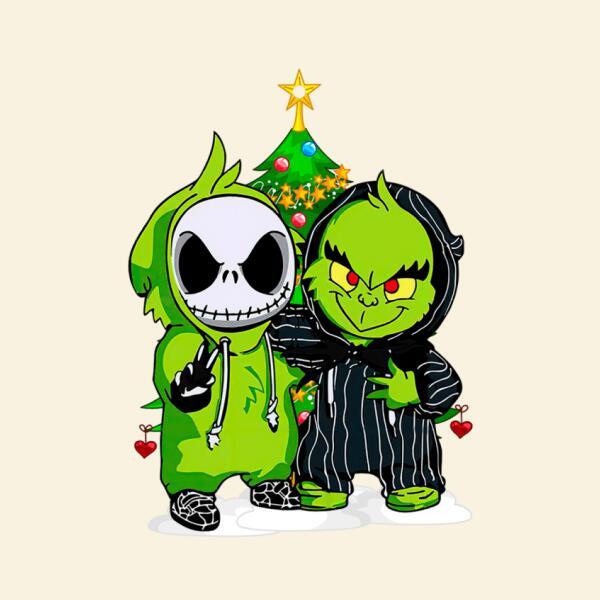 Jack Skellington And Grinch Cut Ornament Christmas Gift  ORN-00357-xinru shop