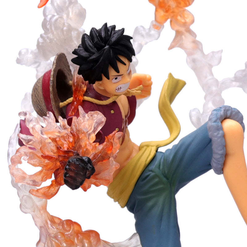 Anime One Piece Portgas璺疍璺?Ace PVC Action Figure Collectible Figurine Toy Gift-xinru