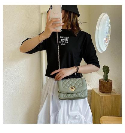 シンプルなワンショルダーチェーンバッグメッセンジャーバッグ-xinru shop